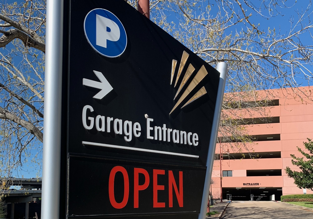 Parking Garage Entrance Signage