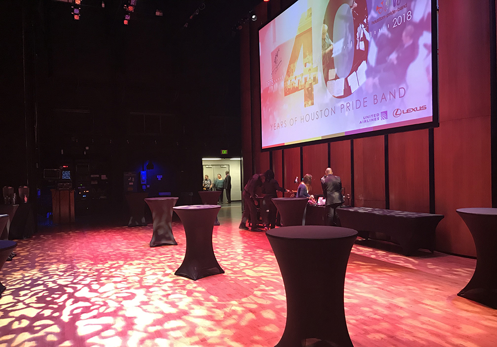 On-stage reception to celebrate the 40th Anniversary of the Houston Pride Band