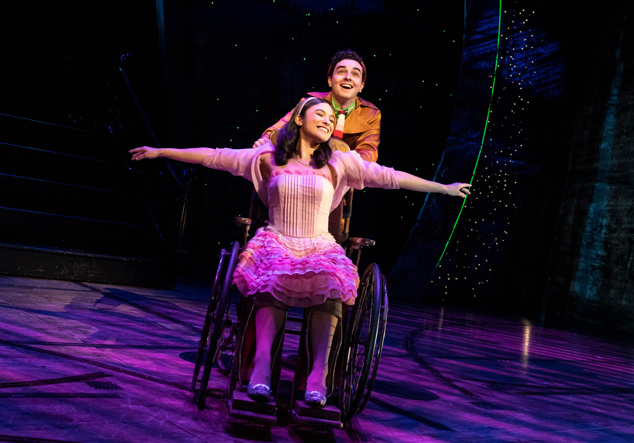 Tara Kostmayer as Nessarose & Kyle McArthur as Boq in the National Tour of WICKED