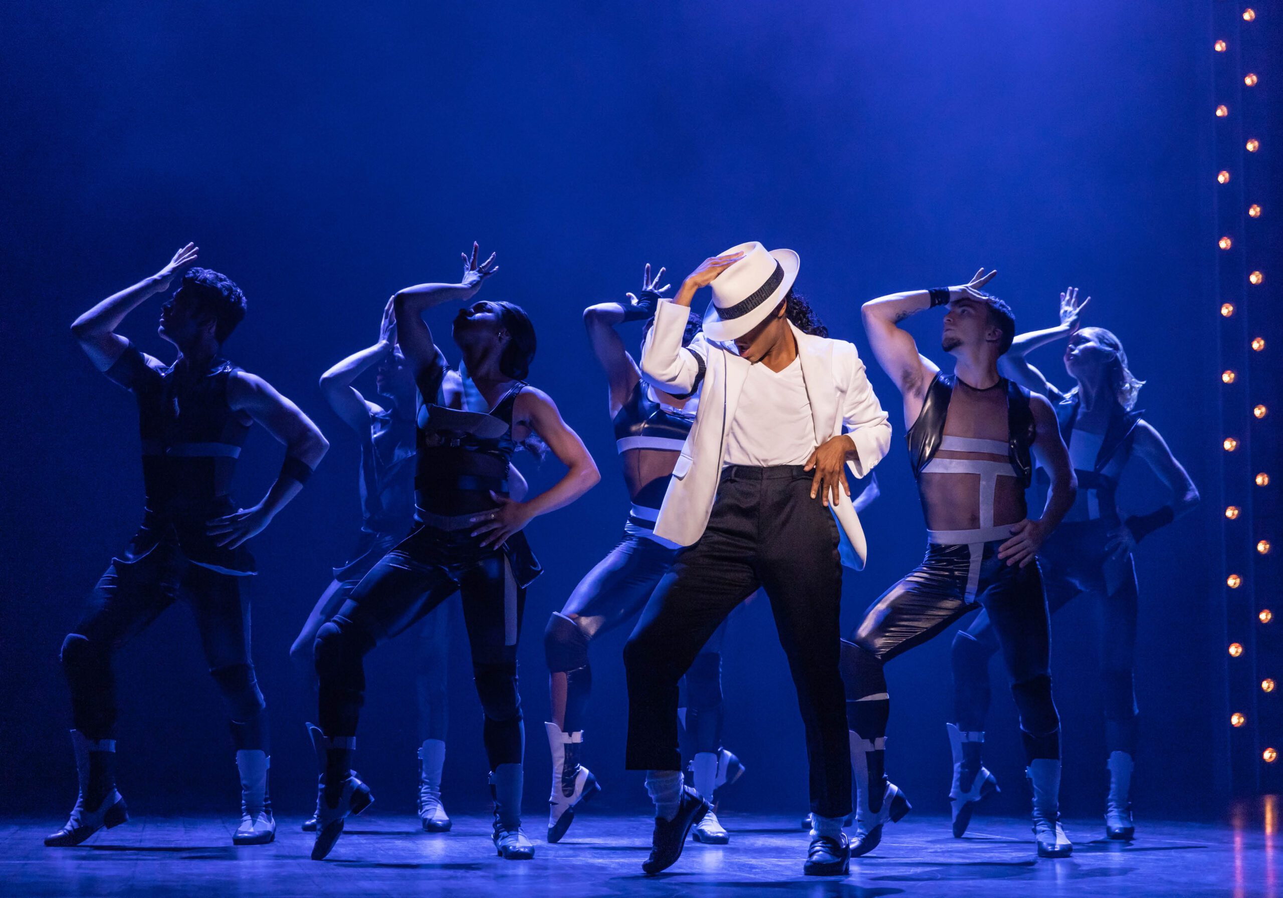 Roman Banks as 'MJ' and the cast of the MJ First National Tour