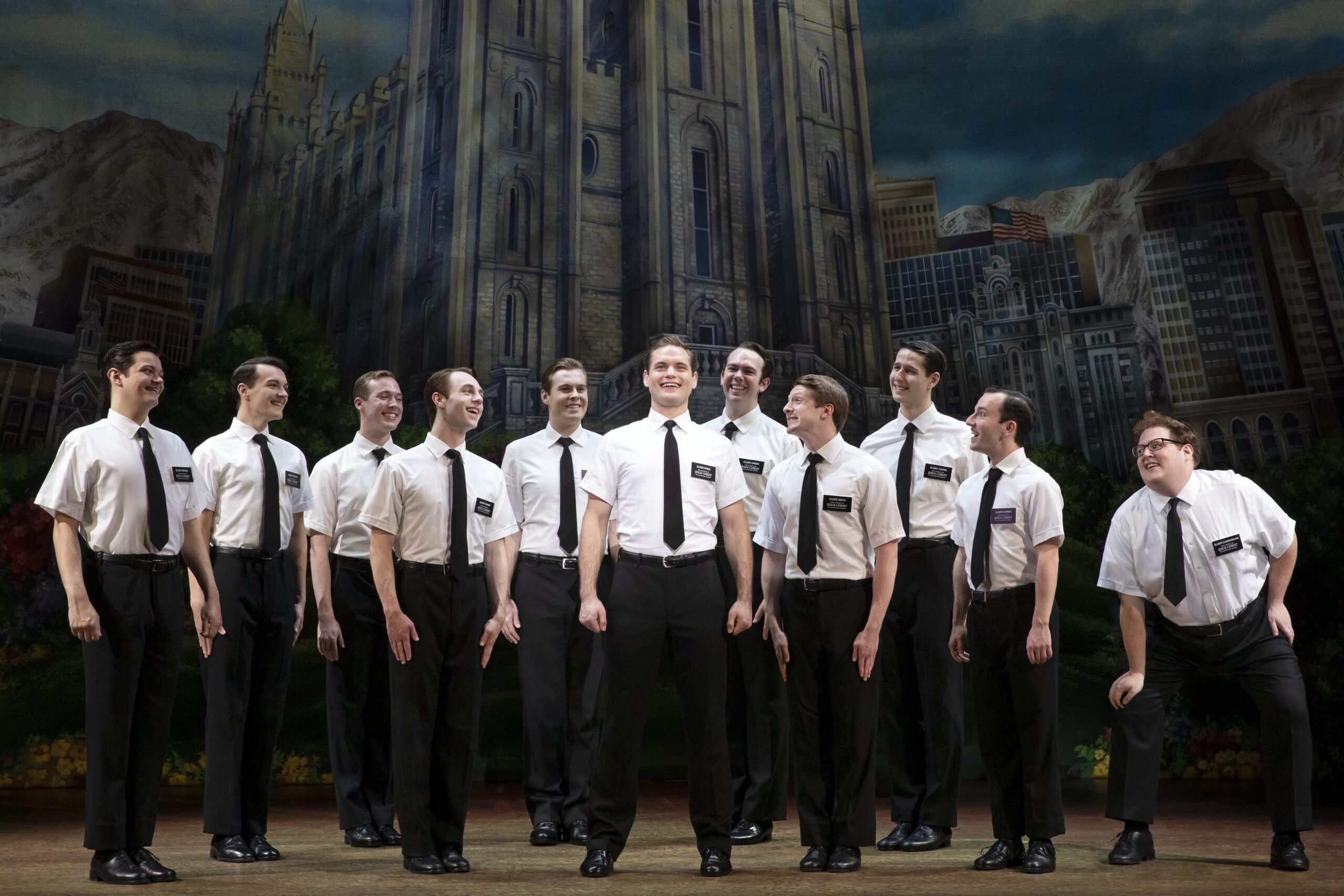 Sam McLellan and company in THE BOOK OF MORMON North American tour