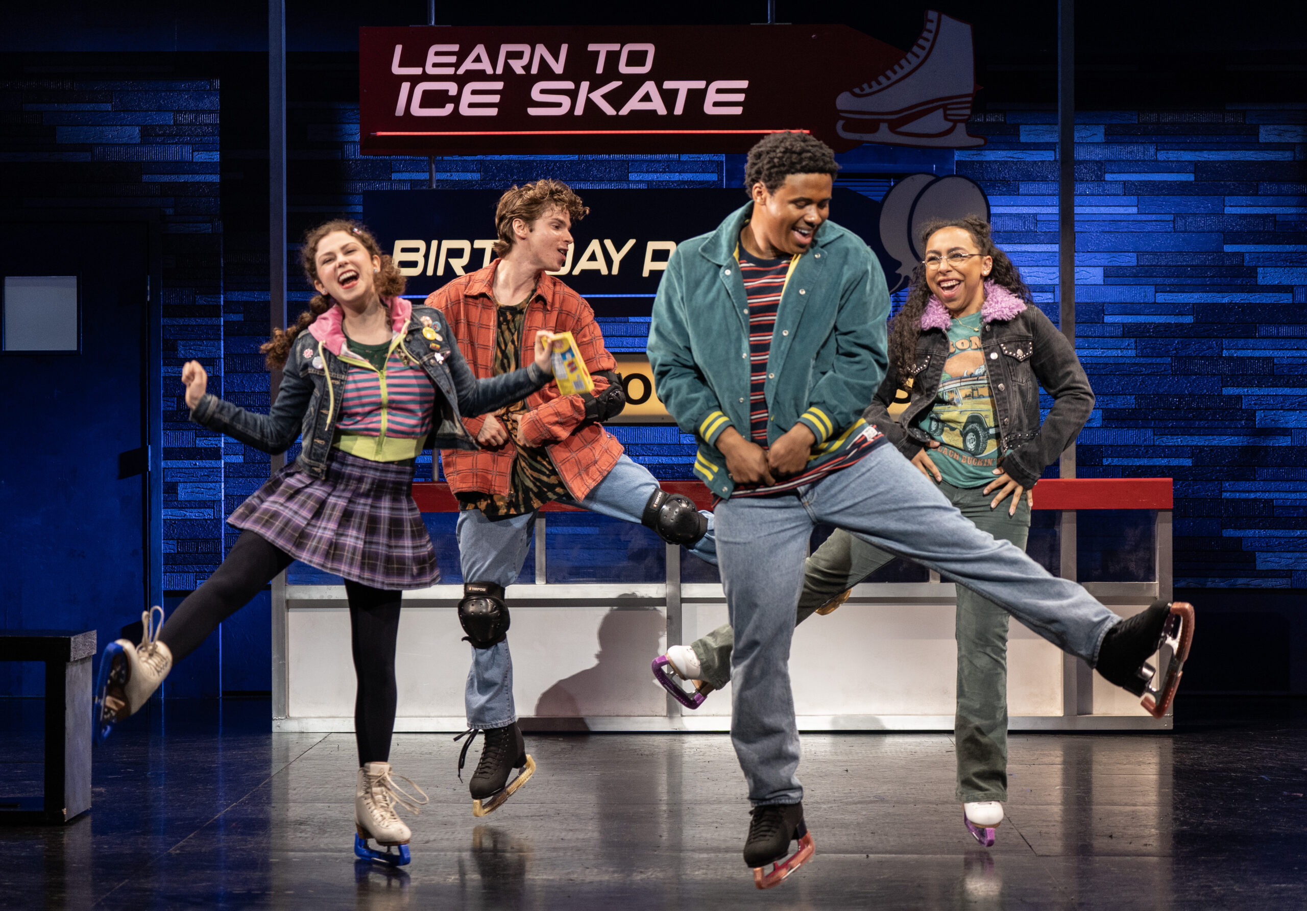 Skye Alyssa Friedman, Pierce Wheeler, Darron Hayes and Grace Capeless in the National Tour of KIMBERLY AKIMBO