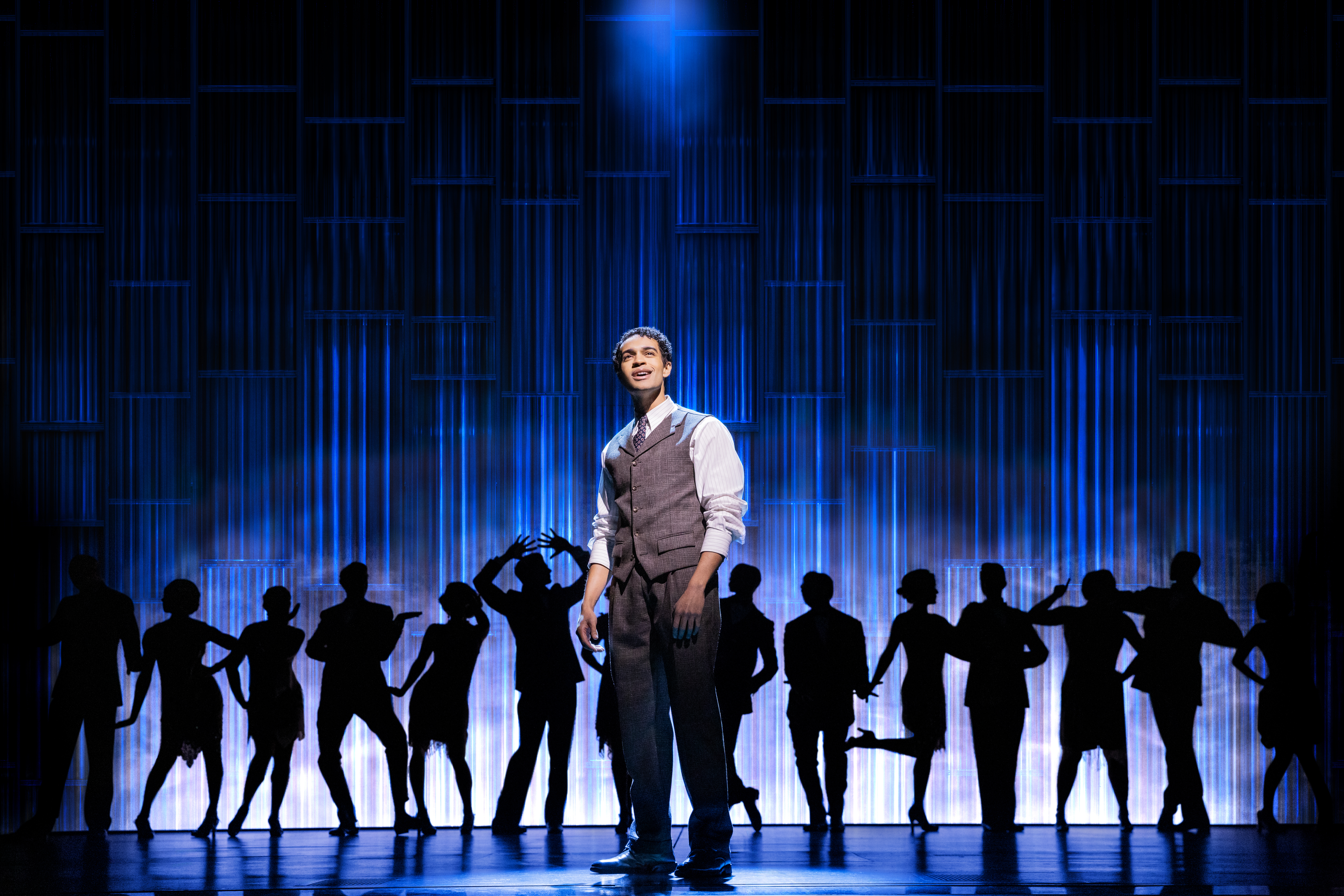 Noah J. Ricketts & cast in the Broadway production of The Great Gatsby